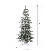 Evergreen Weihnachtsbaum Cedar Frost Kiefer – 210 cm, Winterzauber mit Kunstschnee, dichter und natürlicher Look, ideal für unvergessliche Weihnachten