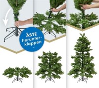 Evergreen Weihnachtsbaum Cedar Frost Kiefer – 210 cm, Winterzauber mit Kunstschnee, dichter und natürlicher Look, ideal für unvergessliche Weihnachten