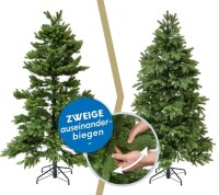 Evergreen Weihnachtsbaum Cedar Frost Kiefer – 210 cm, Winterzauber mit Kunstschnee, dichter und natürlicher Look, ideal für unvergessliche Weihnachten