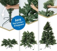 Evergreen Weihnachtsbaum Vermont Fichte – 180 cm, Inkl. 350 LEDs, Naturgetreuer Fichtenlook für leuchtende Festtage