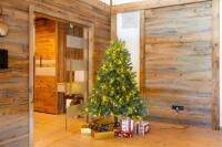 Evergreen Weihnachtsbaum Vermont Fichte – 180 cm, Inkl. 350 LEDs, Naturgetreuer Fichtenlook für leuchtende Festtage