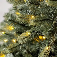 Evergreen Weihnachtsbaum Vermont Fichte – 180 cm, Inkl. 350 LEDs, Naturgetreuer Fichtenlook für leuchtende Festtage