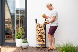 Westmann Kaminholzregal Porthos Schwarz 20x40x120 cm