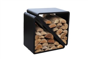 Westmann Kaminholzregal Kanto Schwarz 36x57x56 cm