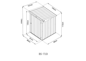Westmann Metall Mülltonnenbox 1-fach...