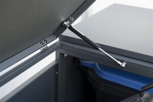 Westmann Mülltonnenbox 2er Kubus | 2x 240 L | Anthrazit, wetterfest, modern & platzsparend