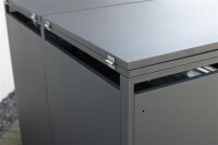 Westmann Mülltonnenbox 2er Kubus | 2x 240 L | Anthrazit, wetterfest, modern & platzsparend