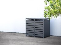 Westmann Mülltonnenbox 2er Kubus | 2x 240 L | Anthrazit, wetterfest, modern & platzsparend