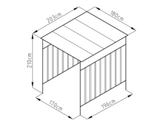 Westmann Stahl Fahrradgarage Unterstand | Anthrazit | 203x180x210 cm – Sicherer Schutz für Ihr Fahrrad