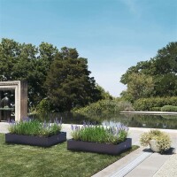 Herstera Garden Pflanzkübel Cube Anthrazit 150x100x25 cm – Modern und wetterfest