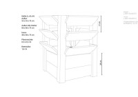 Westmann Hochbeet Premium L Lärchenholz 66x66x73 cm – Mit zusätzlichen Kulturflächen, Natur