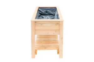 Westmann Hochbeet Emily Lärchenholz 120x65x75 cm – Mit Ablagefläche, Natur