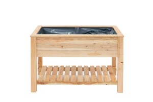 Westmann Hochbeet Emily Lärchenholz 120x65x75 cm – Mit Ablagefläche, Natur