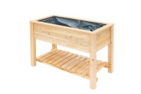 Westmann Hochbeet Emily Lärchenholz 120x65x75 cm – Mit Ablagefläche, Natur