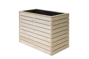 Westmann Hochbeet Asket L Fichtenholz 130x70x90 cm – Großzügige Kulturfläche, Natur
