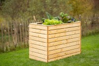 Westmann Hochbeet Asket L Fichtenholz 130x70x90 cm – Großzügige Kulturfläche, Natur