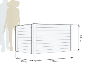 Westmann Hochbeet Klassik 130 Lärchenholz 130x65x84 cm – Klassisches Design, Natur