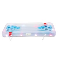 Summer Waves Luftmatratze Aqua Glow Bierpong inkl. LED-Funktion 160x84x19 cm – Wasserspielzeug & Partyspiel