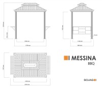 Sojag Pavillon BBQ Messina 68 Anthrazit 179x292x262cm