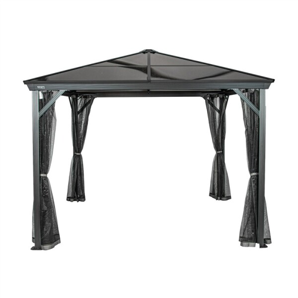 Pavillon Verona 10x10 mit Moskitonetz – Sojag Anthrazit, 298,3x298,3x261 cm