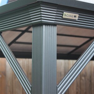 Pavillon Verona 10x10 mit Moskitonetz – Sojag Anthrazit, 298,3x298,3x261 cm