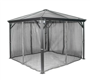 Pavillon Verona 10x10 mit Moskitonetz – Sojag Anthrazit, 298,3x298,3x261 cm