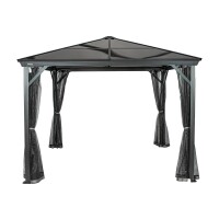 Pavillon Verona 10x10 mit Moskitonetz – Sojag Anthrazit, 298,3x298,3x261 cm