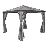 Pavillon Verona 10x10 mit Moskitonetz – Sojag Anthrazit, 298,3x298,3x261 cm