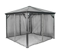 Pavillon Verona 10x10 mit Moskitonetz – Sojag Anthrazit, 298,3x298,3x261 cm
