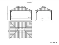 Sojag Pavillon Messina 1216 Anthrazit 363x483x307,1cm