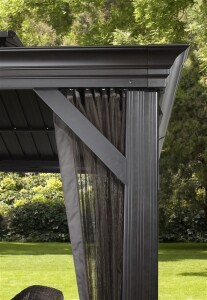 Sojag Pavillon Messina 1220 Anthrazit 363x598x307,1cm - Premium Aluminium Pavillon mit HardTop