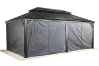 Sojag Pavillon Messina 1220 Anthrazit 363x598x307,1cm - Premium Aluminium Pavillon mit HardTop