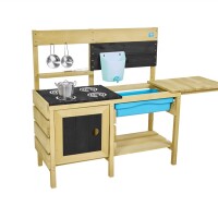 TP Toys Matschküche Murmeltier Deluxe Natur / Blau 40x136x96cm