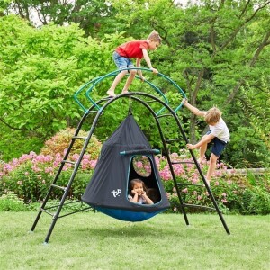 TP Toys Klettergerüst UFO Schwarz 122x217x201 cm |...