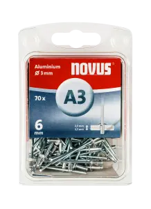 Blindnieten Aluminium Ø 3x6 mm 70 Stück
