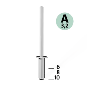 Blindnieten Aluminium Ø 3x6 mm 70 Stück