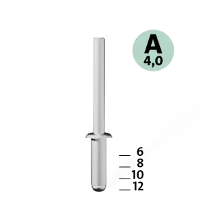 Blindnieten Aluminium Ø 4x10 mm 30 Stück