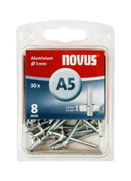 Blindnieten Aluminium Ø 5x8 mm 30 Stück